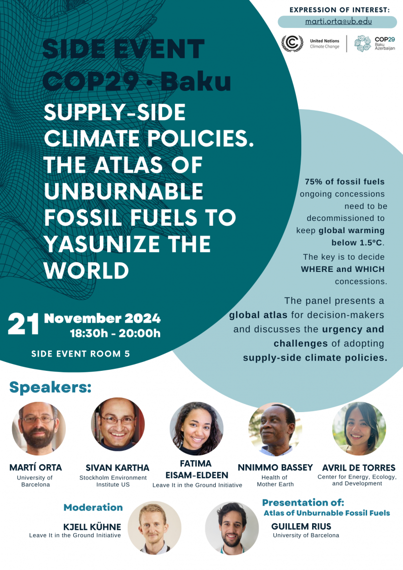 The atlas of the world’s non-extractable fossil fuels at COP29